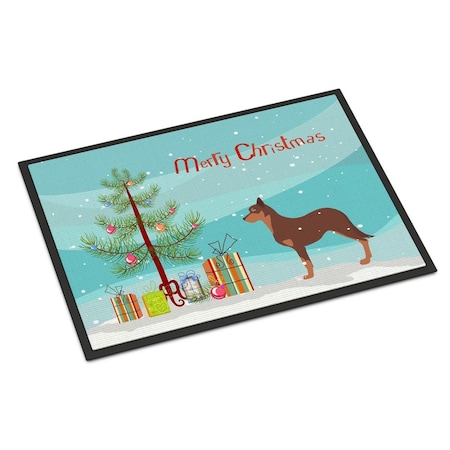 Carolines Treasures Australian Kelpie Dog Merry Christmas Tree Indoor or Outdoor Mat 18x27 BB2947MAT